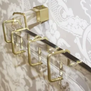 1-1/2" Square Lucite French Return Rod