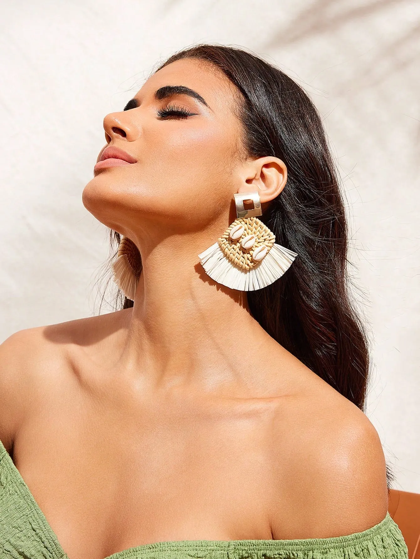 1pair Pendant Decorated Earrings- FD ⚡