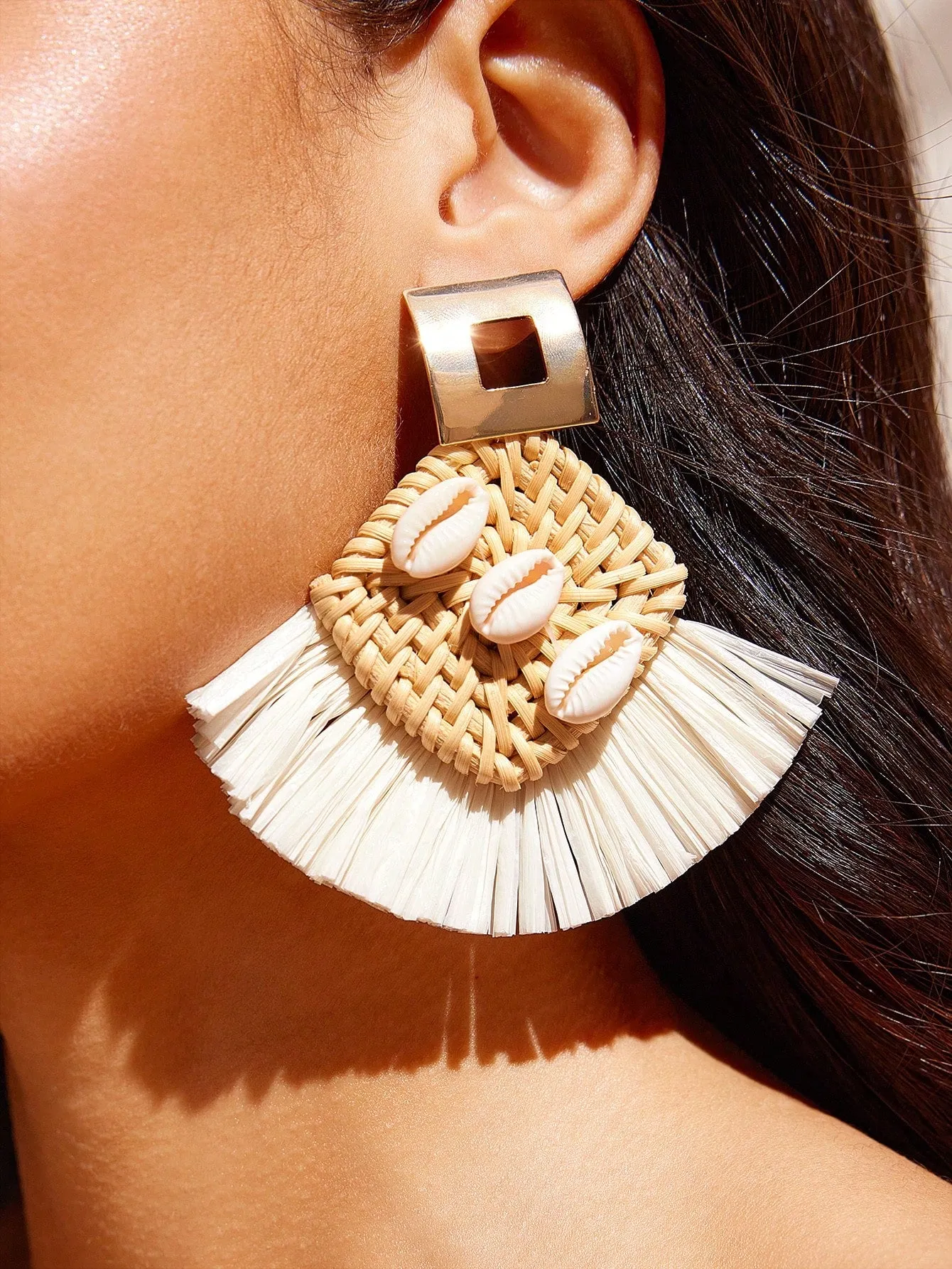 1pair Pendant Decorated Earrings- FD ⚡