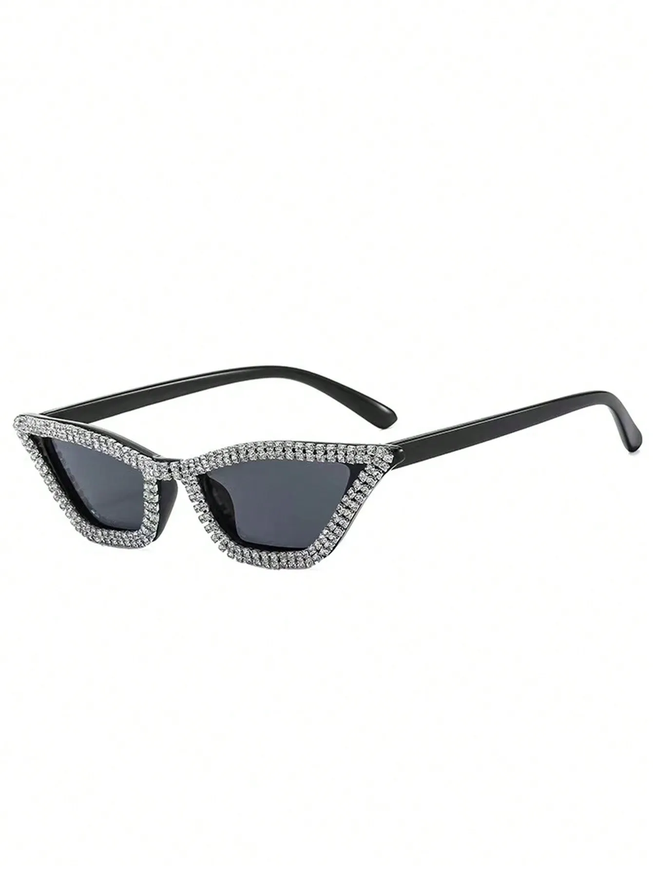 1pc Rhinestone Decorated Cat Eye Sunglasses