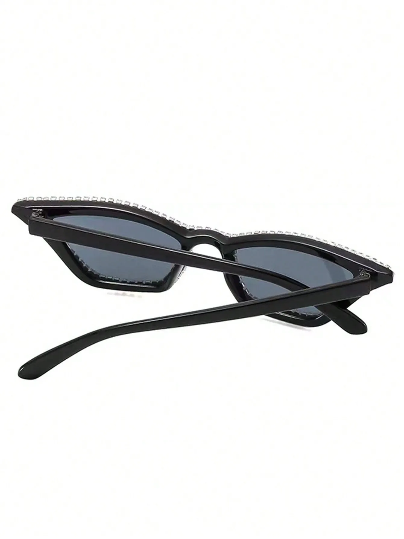 1pc Rhinestone Decorated Cat Eye Sunglasses