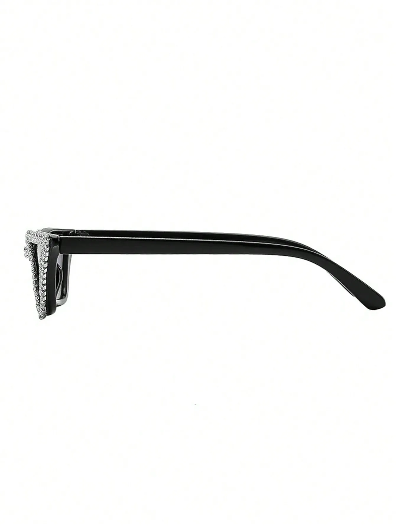 1pc Rhinestone Decorated Cat Eye Sunglasses
