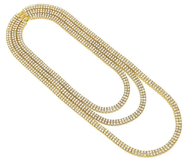 2 ROW TENNIS CHAIN IN GOLD