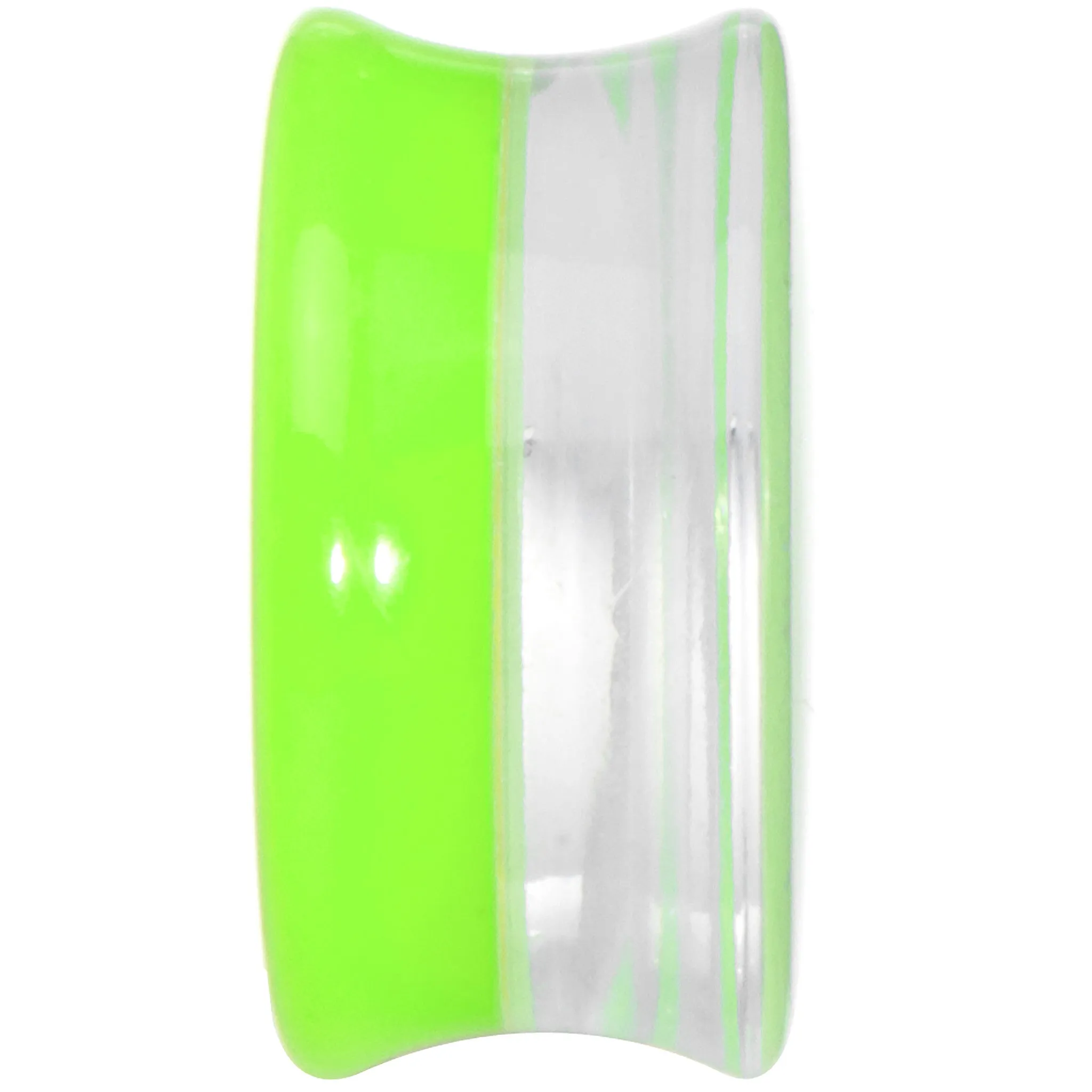 20mm Green Neon Glitter Saddle Plug