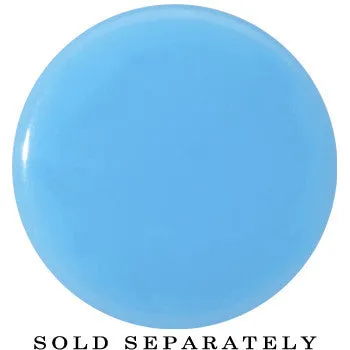 24mm Blue Neon Glitter Saddle Plug