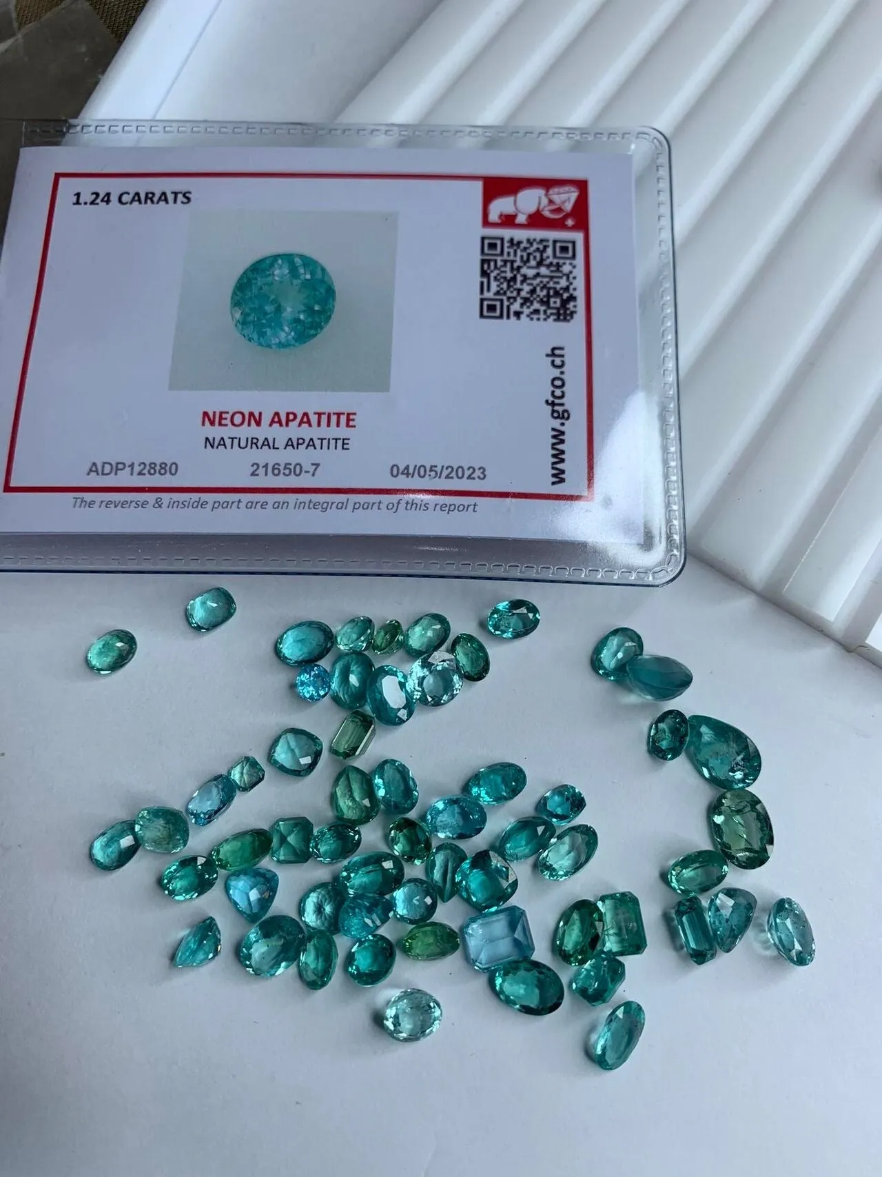 25 ct Natural Neon Blue Apatite Deal - Oval, Round, Emerald