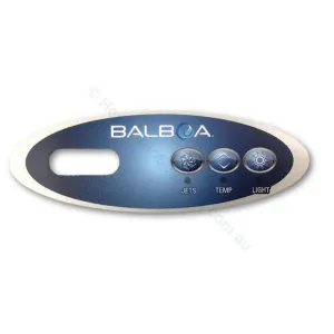 3-button Balboa VL200 Touchpad Overlay