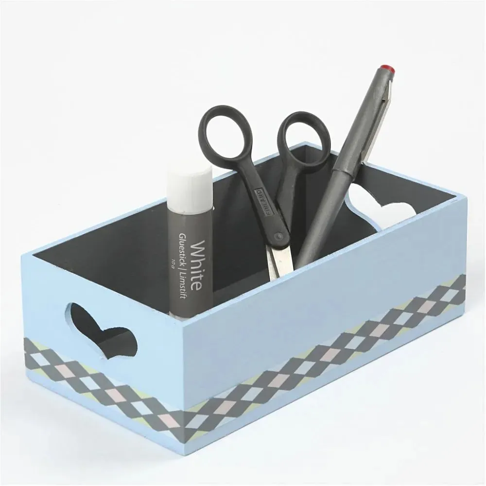 3 Practical Storage Wooden Boxes With Heart Handle Decoration Craft