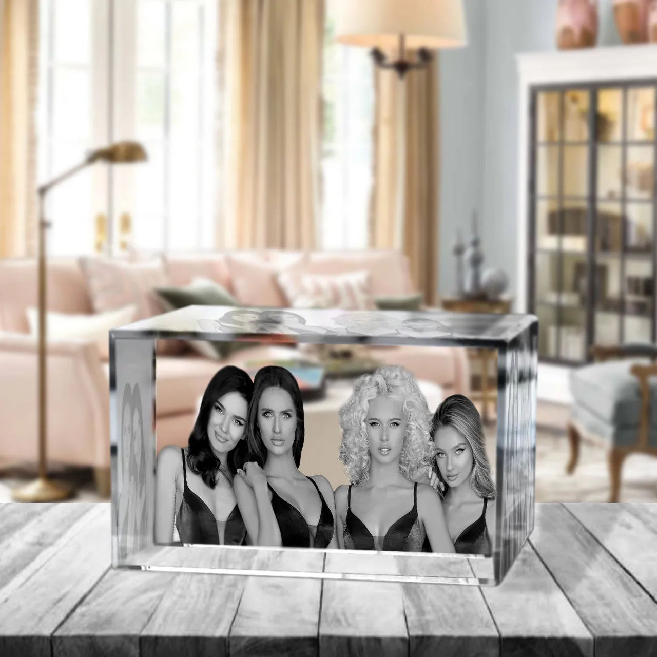 3D Crystal Laser Engraved XXLarge Brick, Laser Engraved with Your Photo, Personalized Photo Gift, 3D Laser Engraved Etched Crystal - 1 Person