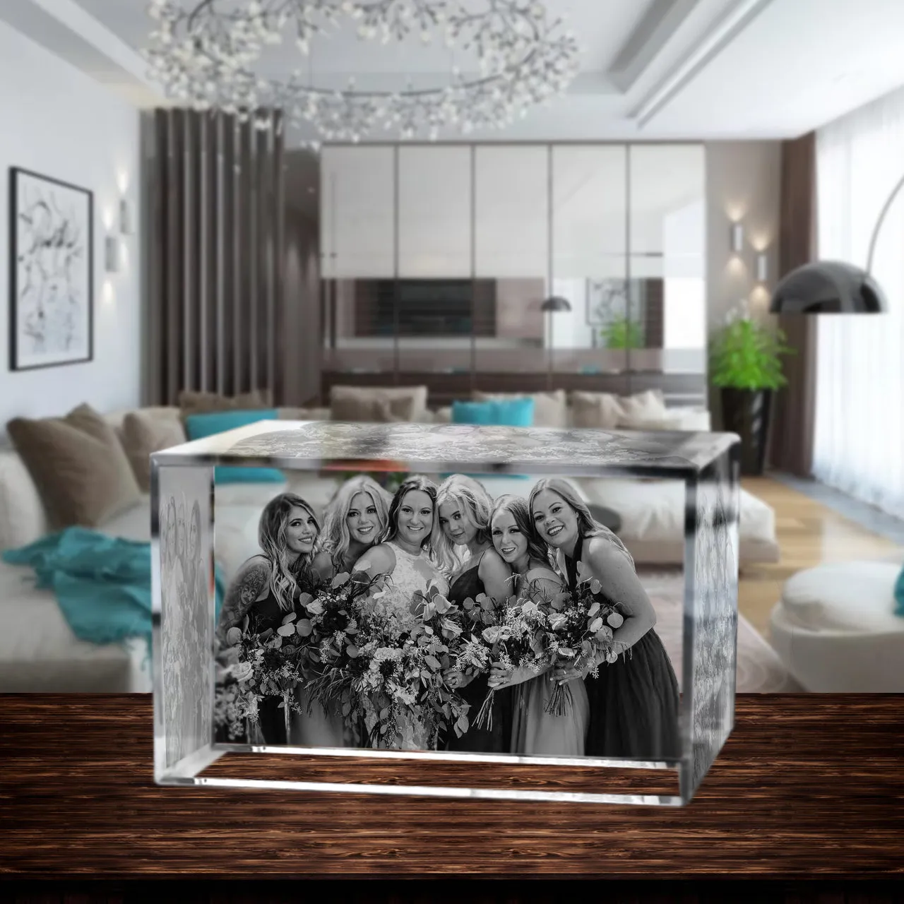 3D Crystal Laser Engraved XXLarge Brick, Laser Engraved with Your Photo, Personalized Photo Gift, 3D Laser Engraved Etched Crystal - 3D Crystal Wedding Collection 3