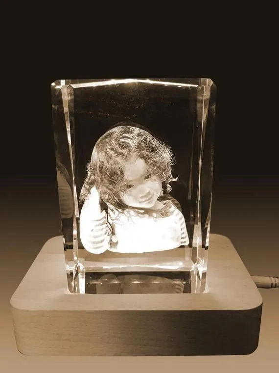 3D Crystal Laser Engraved XXLarge Brick, Laser Engraved with Your Photo, Personalized Photo Gift, 3D Laser Engraved Etched Crystal - 3D Crystal Wedding Collection 5