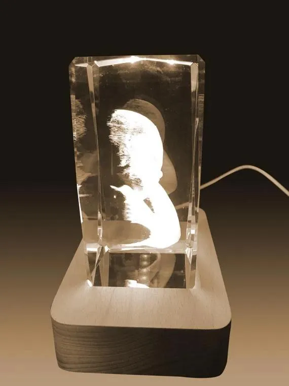 3D Crystal Laser Engraved XXLarge Brick, Laser Engraved with Your Photo, Personalized Photo Gift, 3D Laser Engraved Etched Crystal - 3D Crystal Wedding Collection 5