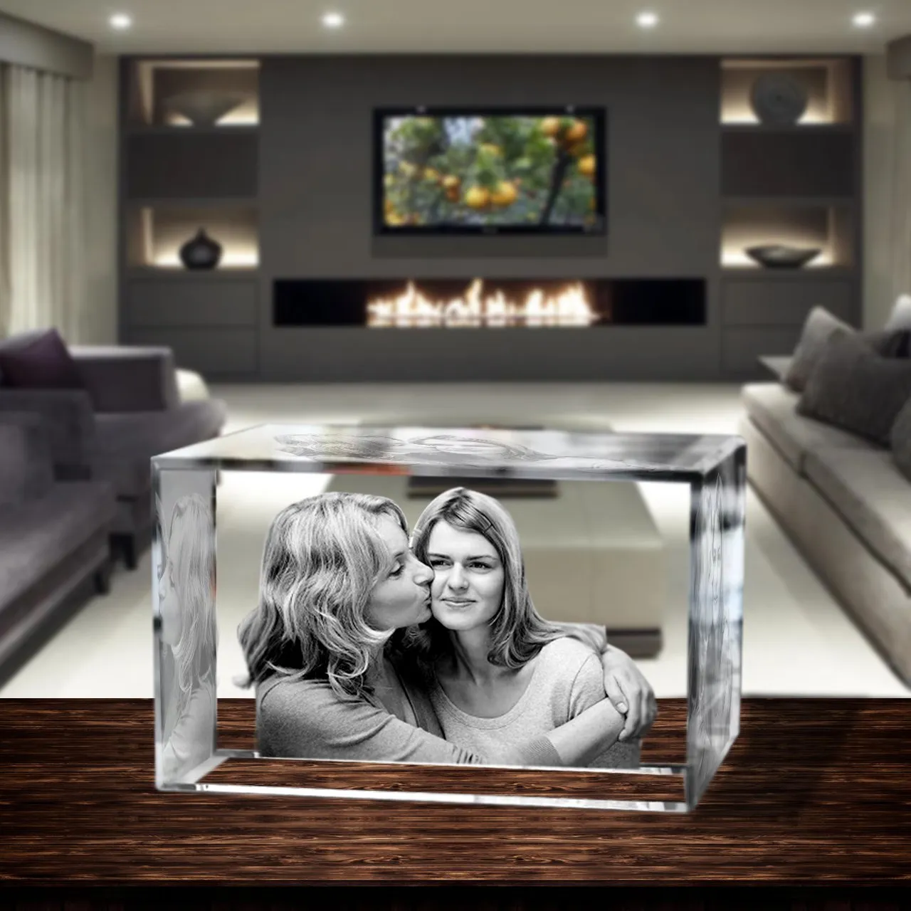 3D Crystal Laser Engraved XXLarge Brick, Laser Engraved with Your Photo, Personalized Photo Gift, 3D Laser Engraved Etched Crystal - 3D Crystal Wedding Collection 5