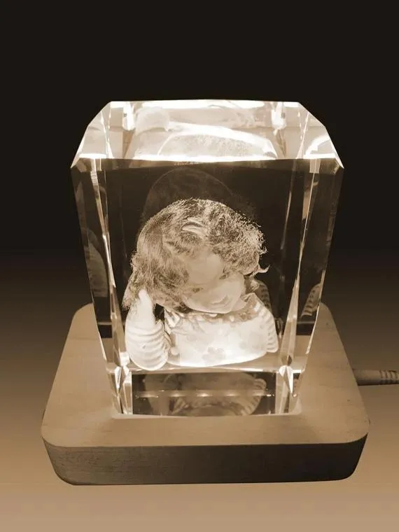 3D Crystal Laser Engraved XXLarge Brick, Laser Engraved with Your Photo, Personalized Photo Gift, 3D Laser Engraved Etched Crystal - 3D Crystal Wedding Collection 5