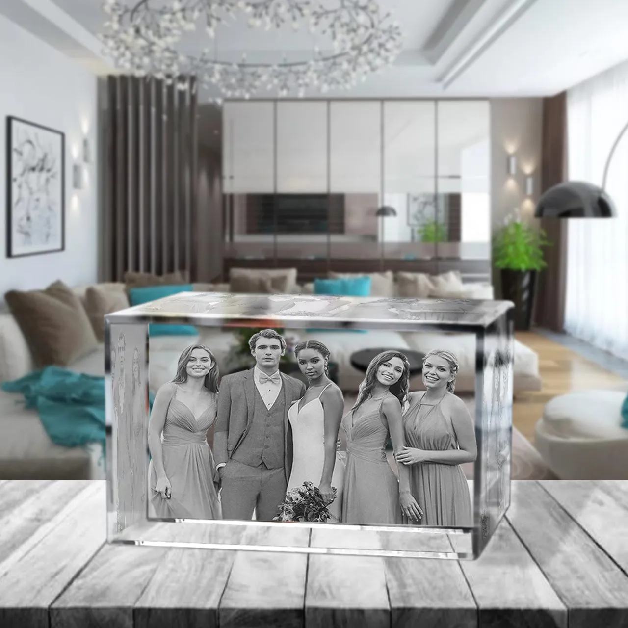 3D Crystal Laser Engraved XXLarge Brick, Laser Engraved with Your Photo, Personalized Photo Gift, 3D Laser Engraved Etched Crystal - 3D Crystal Wedding Collection 6