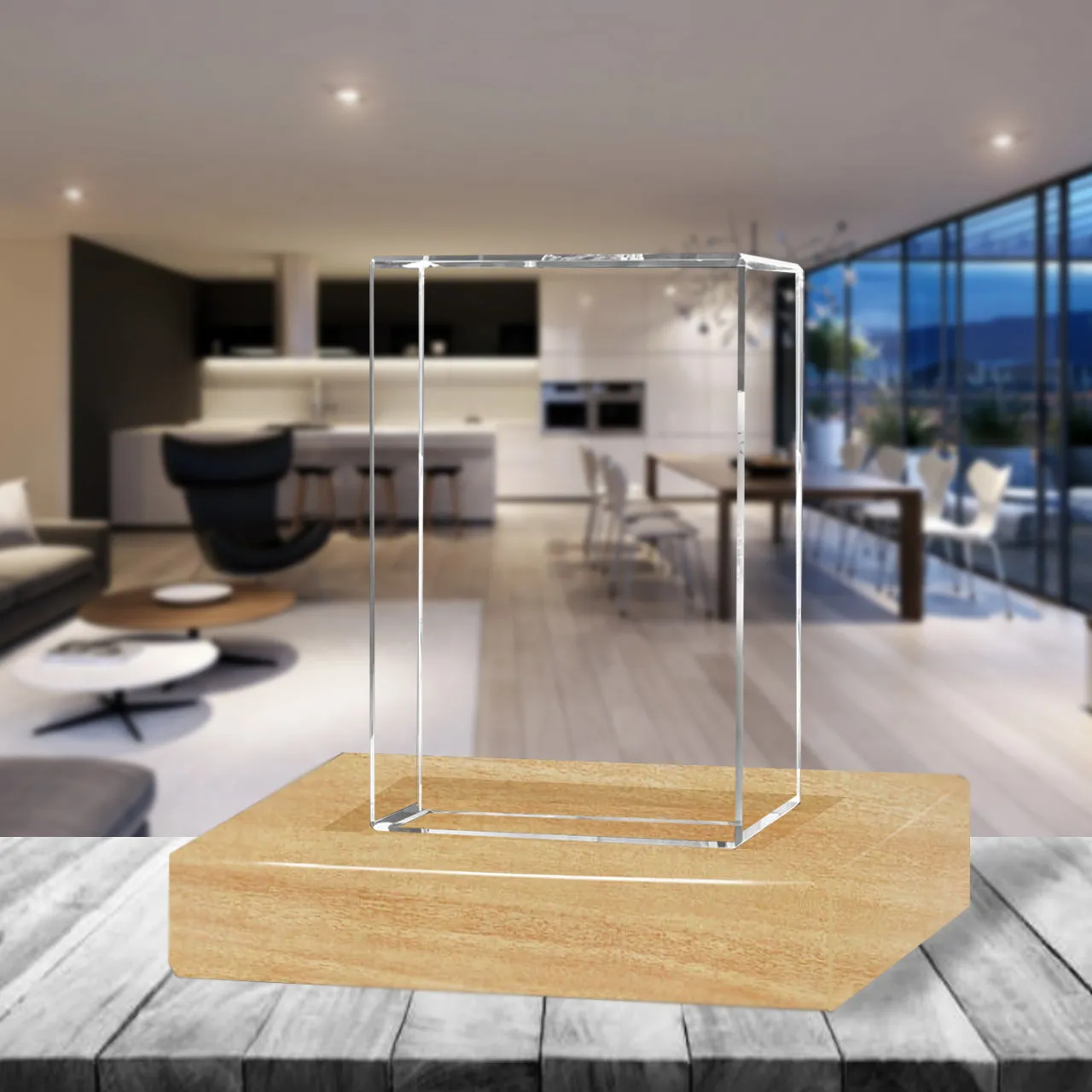 3D Crystal Laser Engraved XXLarge Tower, Laser Engraved with Your Photo, Personalized Photo Gift, 3D Laser Engraved Etched Crystal - 4 People