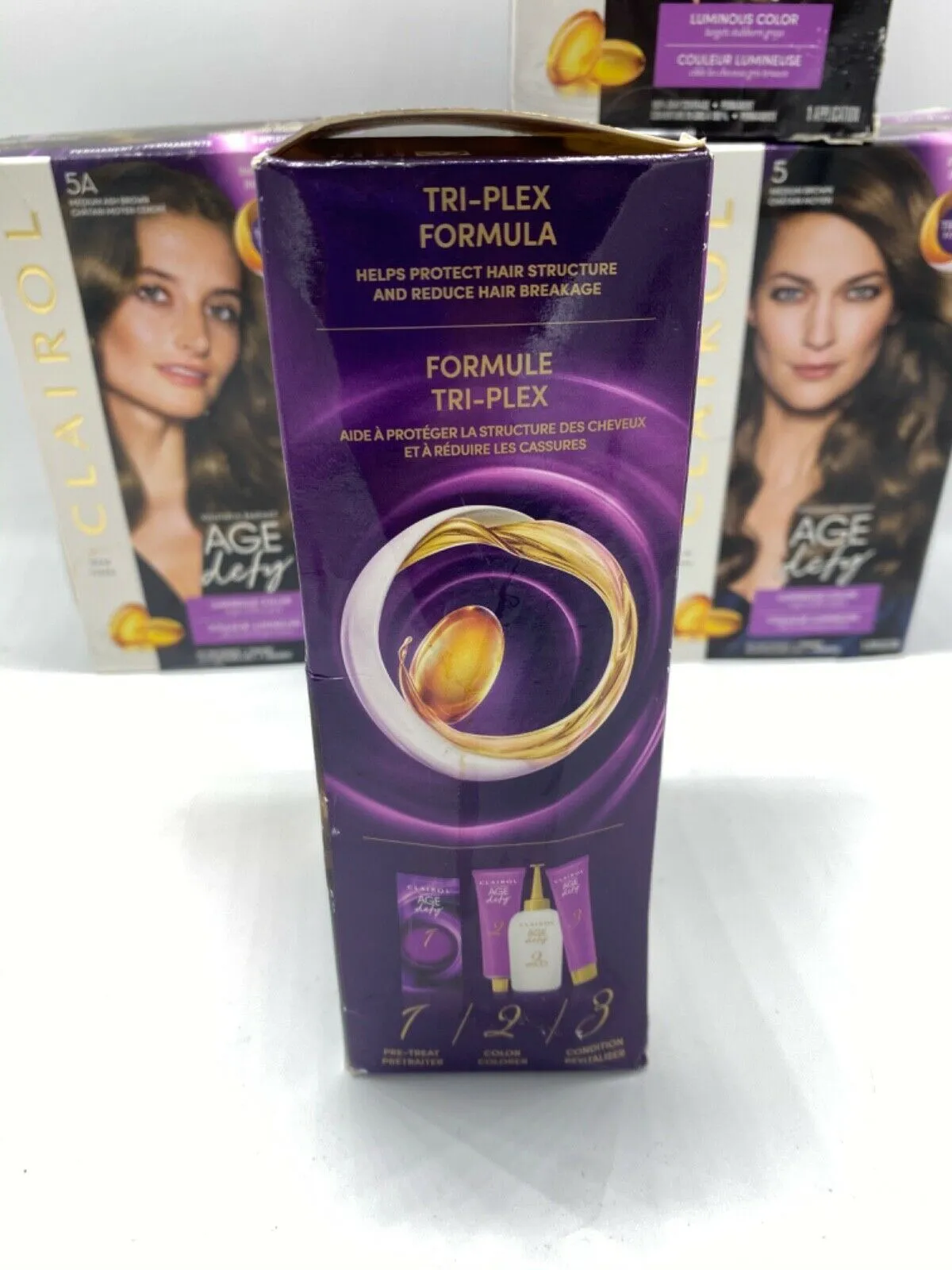 (3pk) CLAIROL AGE DEFY LUMINOUS PERMANENT HAIR COLOR DYE LUMINOUS *You Choose*