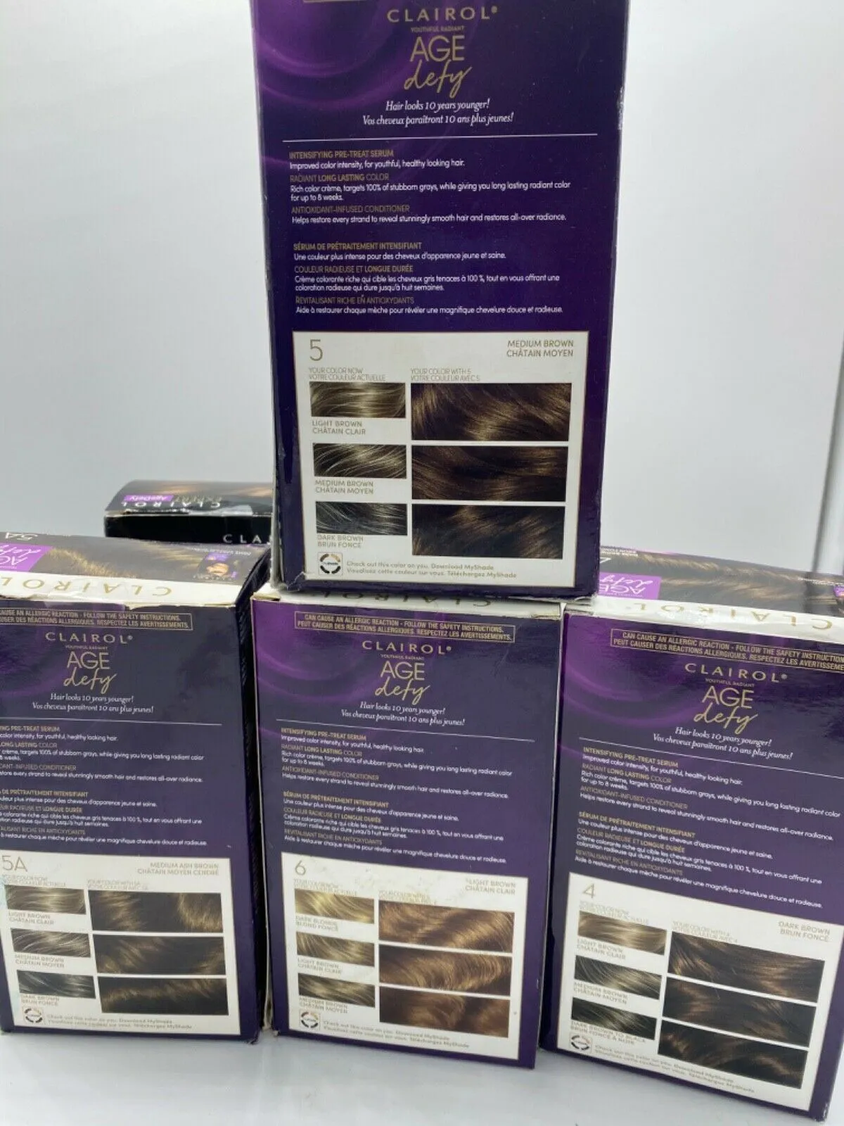 (3pk) CLAIROL AGE DEFY LUMINOUS PERMANENT HAIR COLOR DYE LUMINOUS *You Choose*