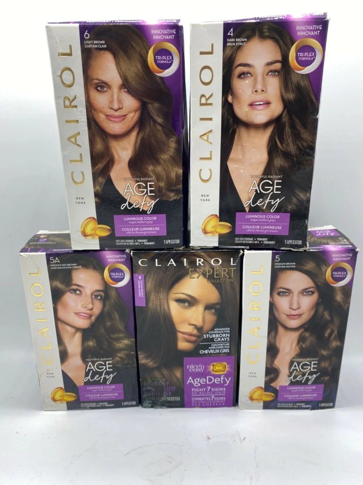 (3pk) CLAIROL AGE DEFY LUMINOUS PERMANENT HAIR COLOR DYE LUMINOUS *You Choose*
