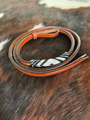 4ft Leather over & under  with black and white overlay