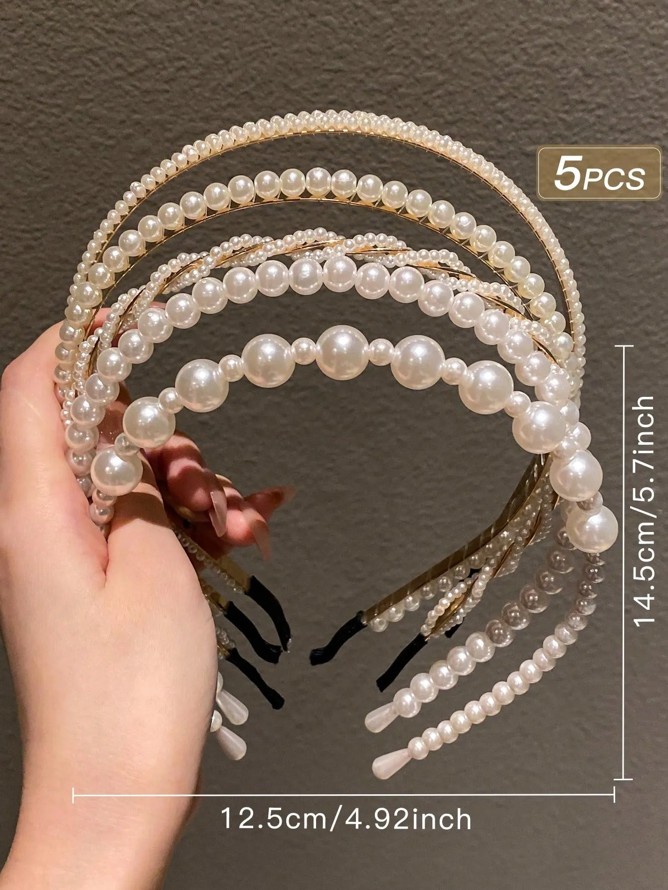 5pcs/Set Faux Pearl Decorated Hair Clips- FD ⚡