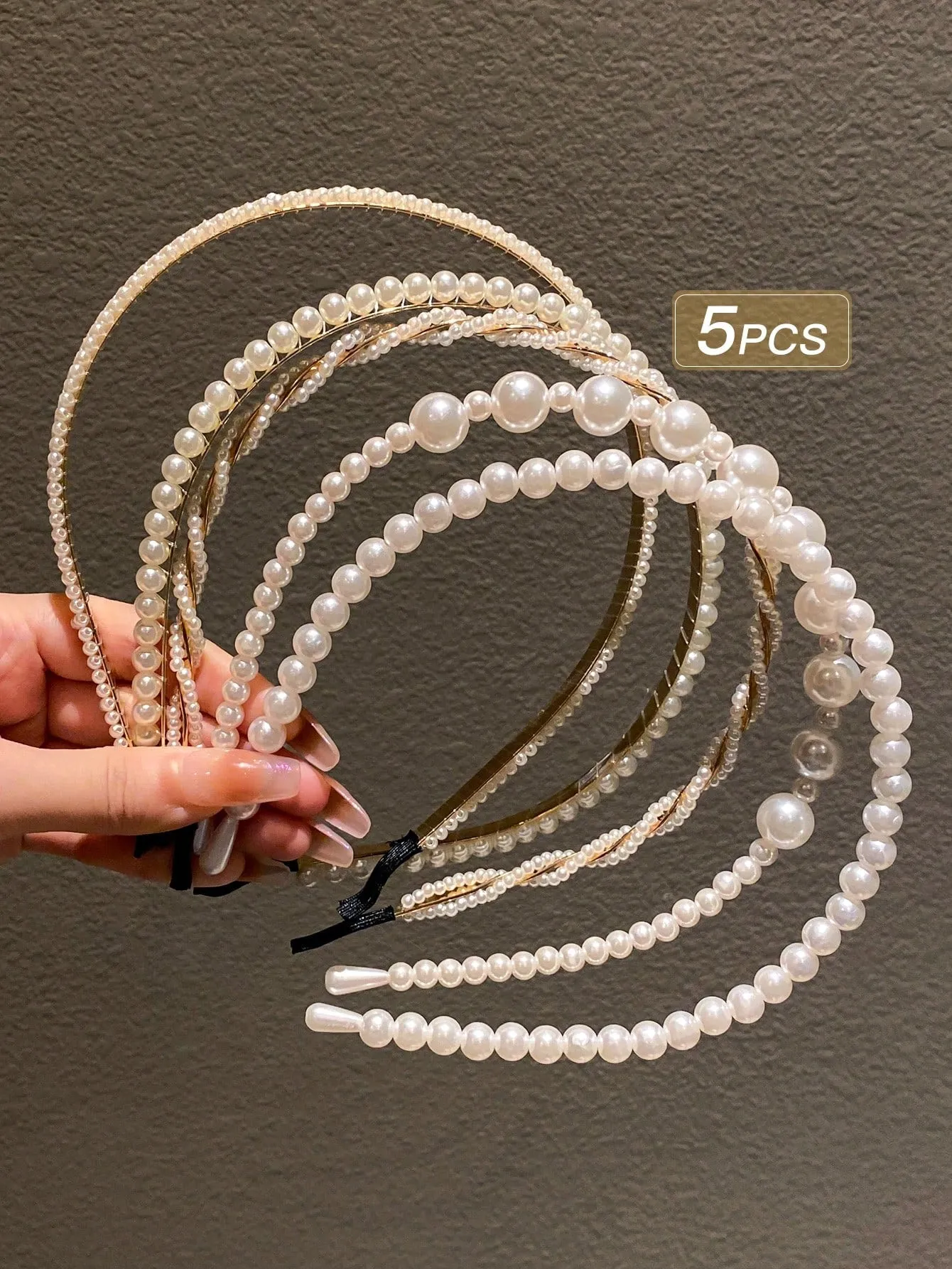5pcs/Set Faux Pearl Decorated Hair Clips- FD ⚡