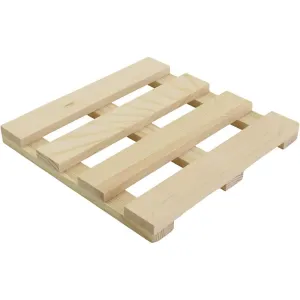 6 x Wooden Practical trivets - H: 1,5 cm, L: 15 cm, 15x15 cm