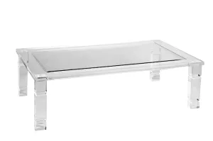 60" Classic Lucite Cocktail Table