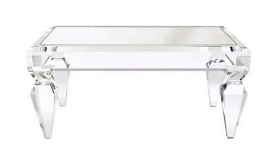 60" Luxe Lucite Cocktail Table - 3" Tapered Legs - 60" x 60"