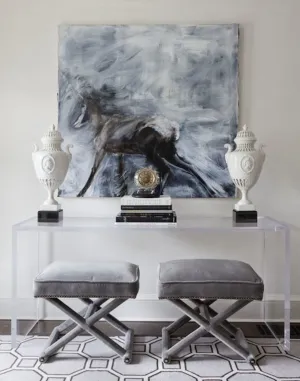 64" Stax Lucite Console Table