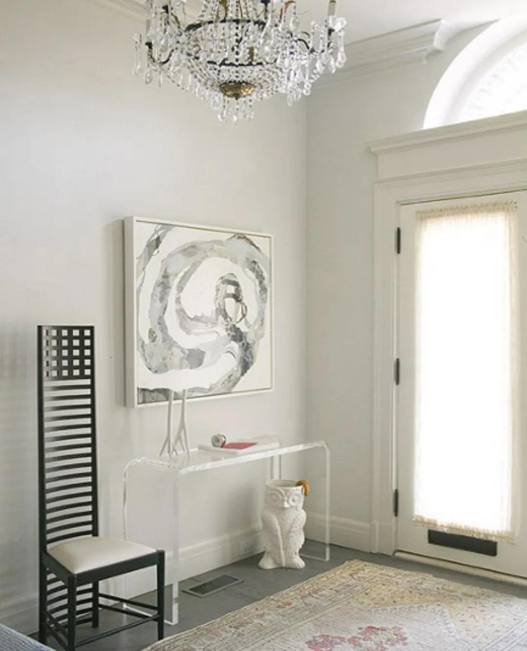 64" Waterfall Lucite Console Table
