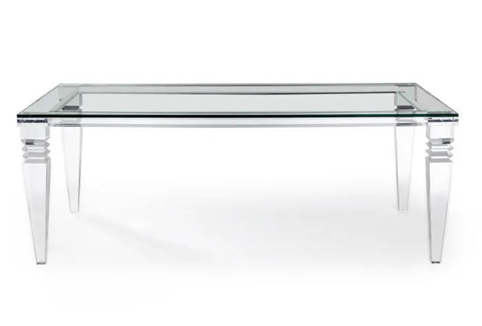 72" Portofino Lucite Dining Table
