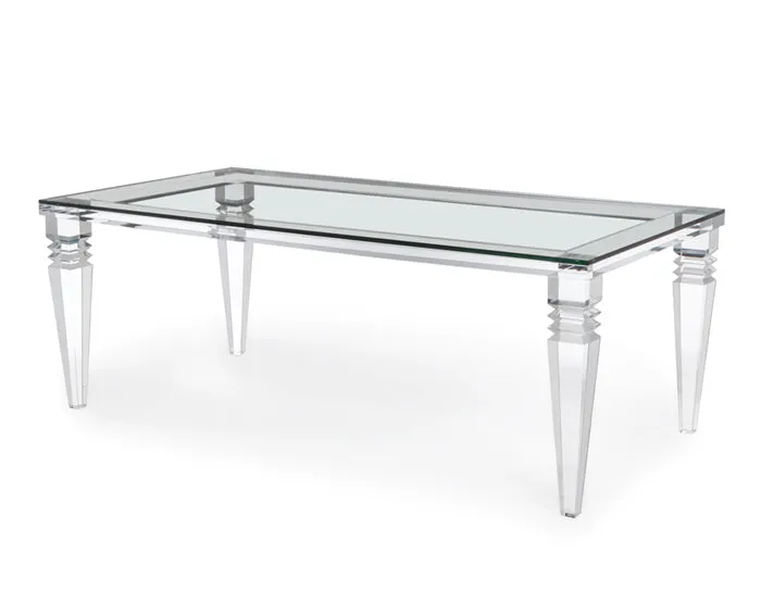 72" Portofino Lucite Dining Table