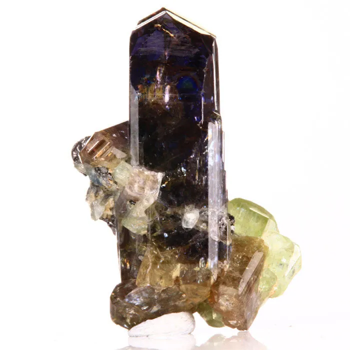 75.55ct Natrual Color Tanzanite Crystal Cluster with Dipside