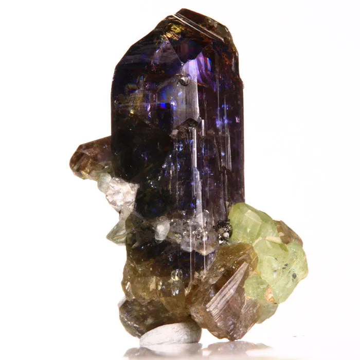 75.55ct Natrual Color Tanzanite Crystal Cluster with Dipside