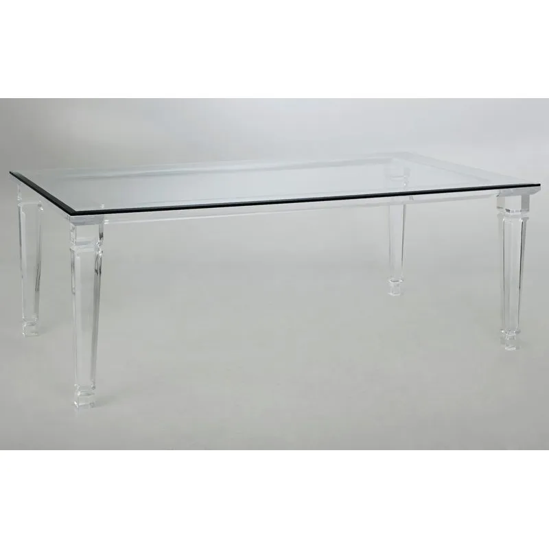 84" Palm Beach Lucite Dining Table