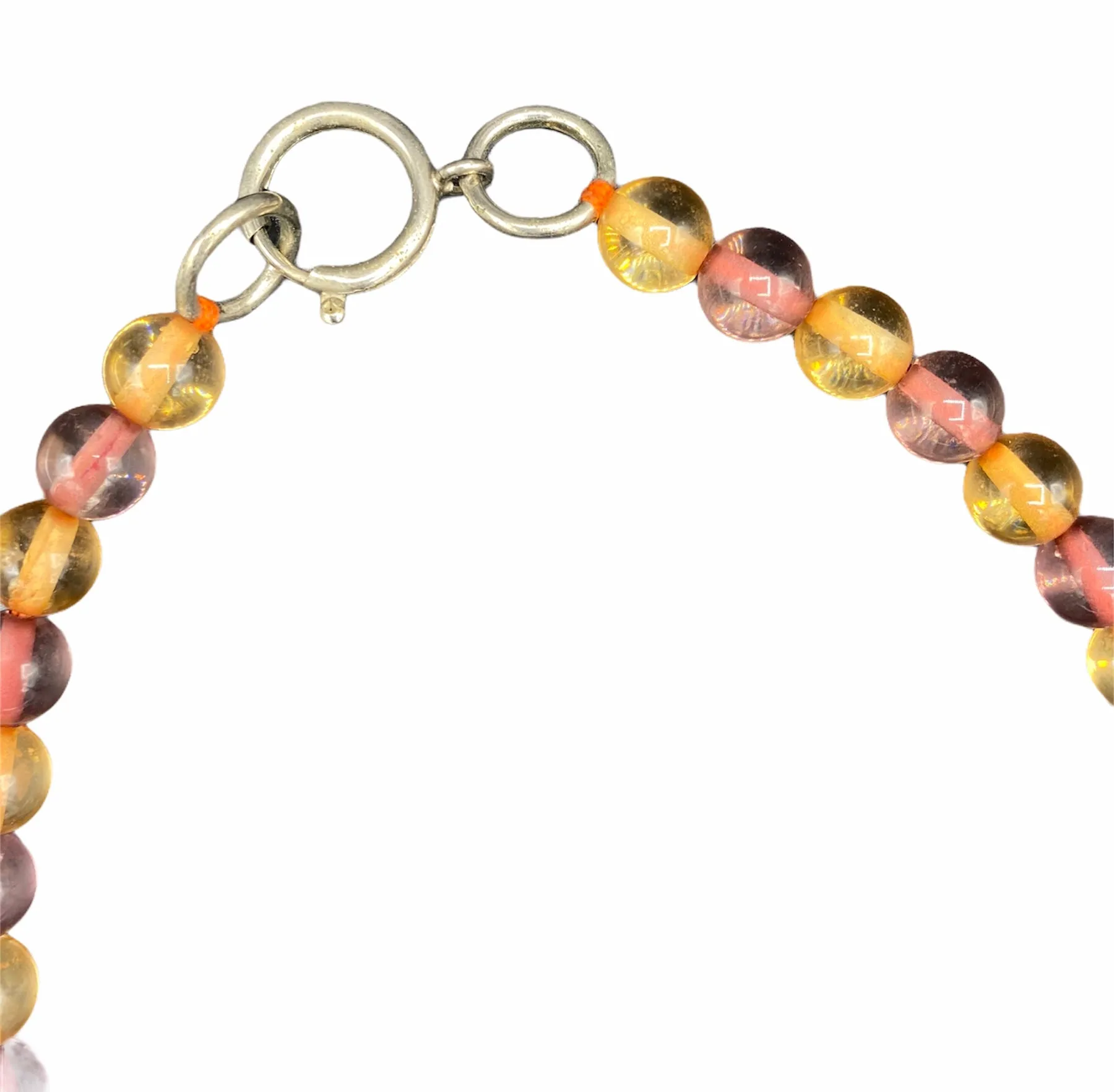 90s Fun Times  Purple and Orange Lucite Necklace