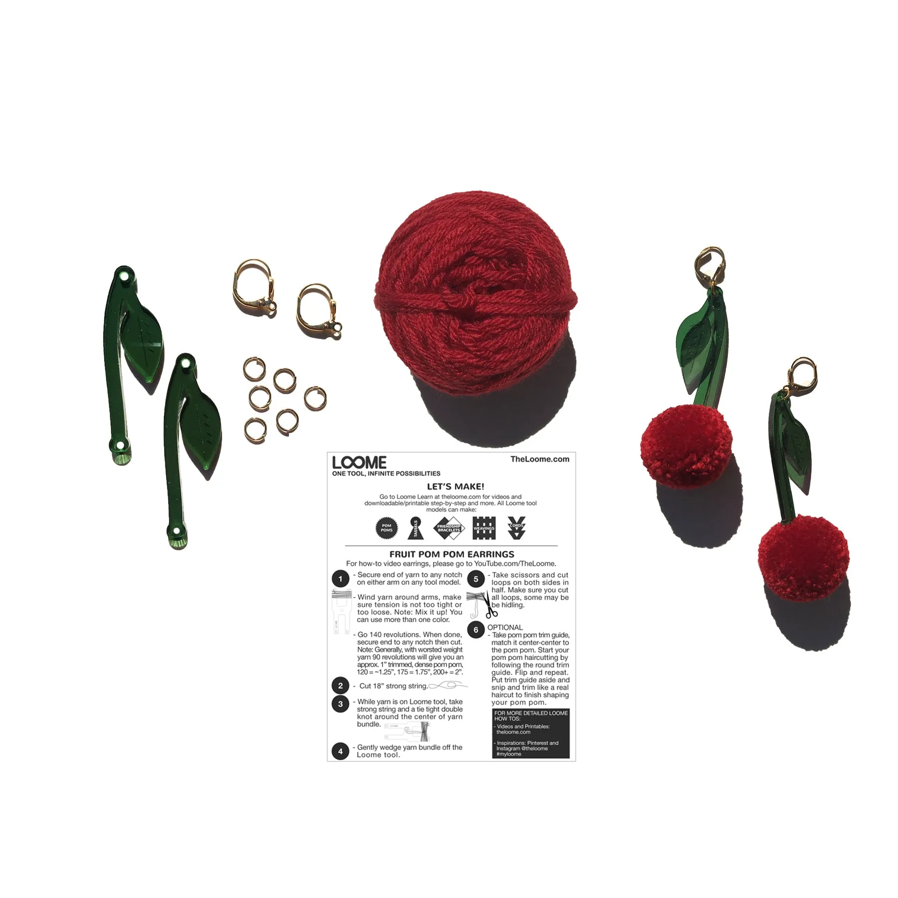 ACCESSORY: Earrings: Fruit Pom Poms