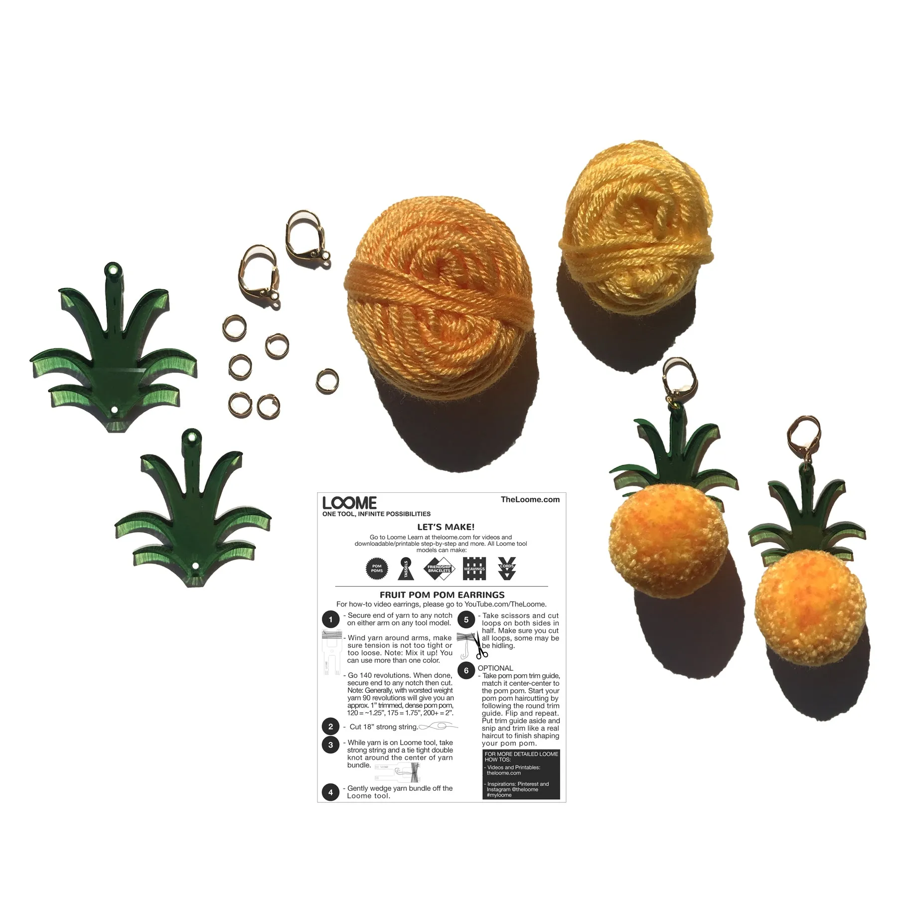 ACCESSORY: Earrings: Fruit Pom Poms