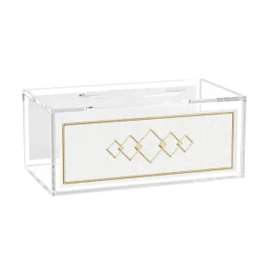 Acrylic Double Leatherette Tissue Box