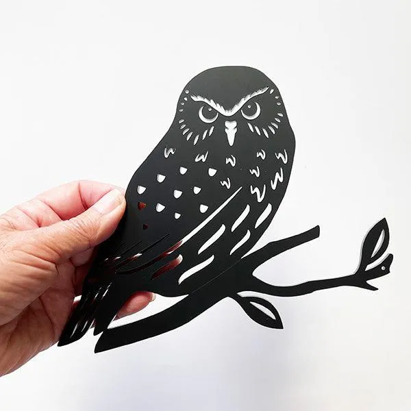 Acrylic NZ Made Ruru Morepork Owl Wall Art