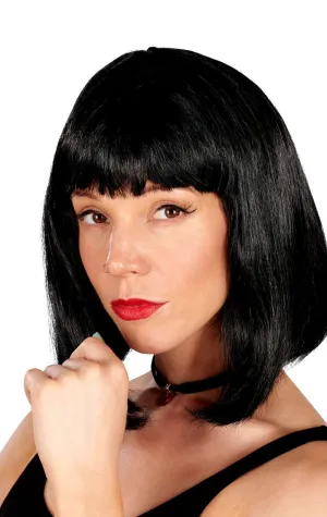 Adult Black Bob Wig Accessory