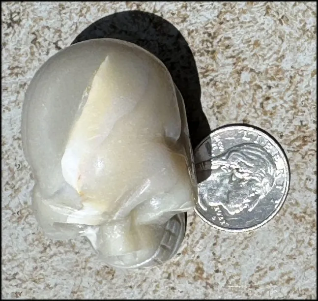 Agate Crystal Skull w/ Cool Lg. VUG - Harmony, Connect with Mother Earth