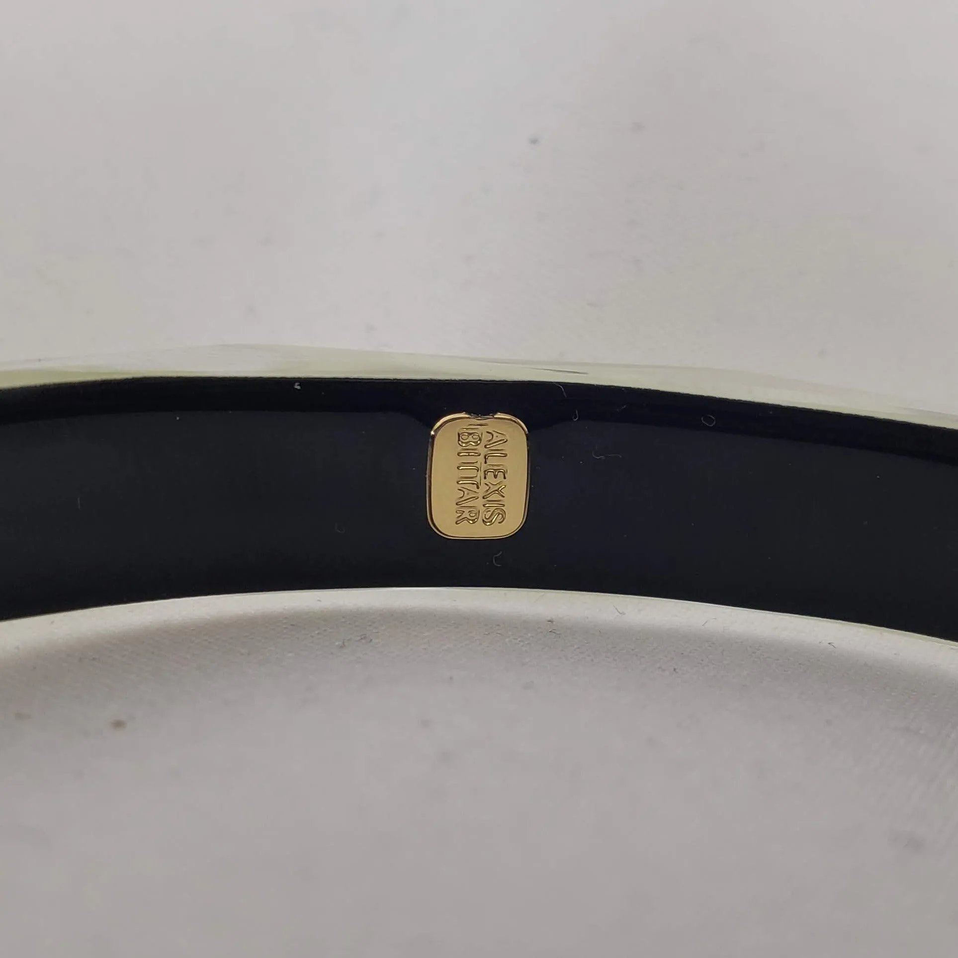 Alexis Bittar Faceted Bangle Bracelet in Ivory