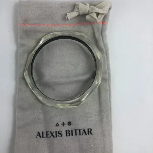 Alexis Bittar Faceted Bangle Bracelet in Ivory