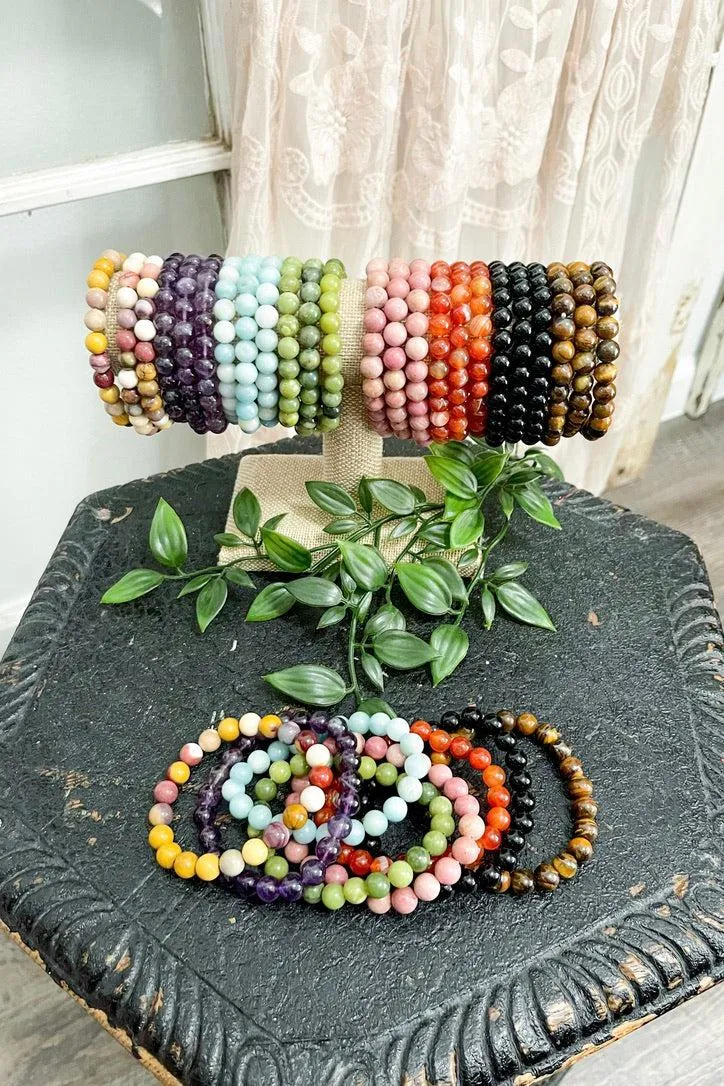 Amethyst 8mm Bead Bracelet
