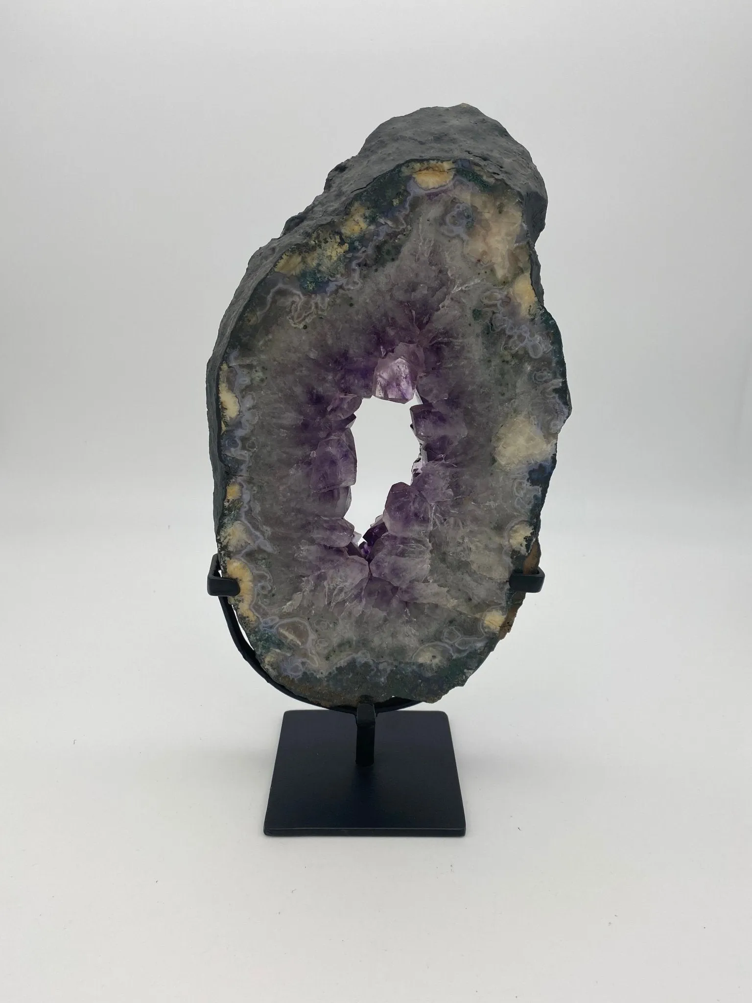 Amethyst Geode on iron stand