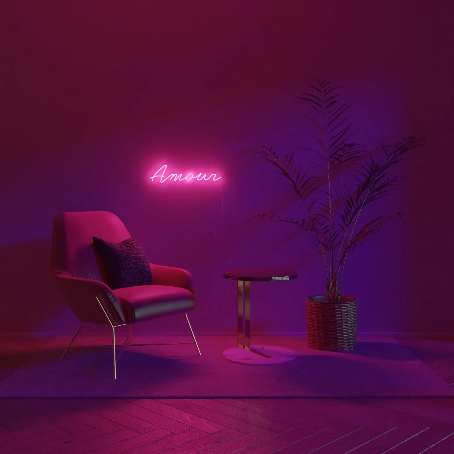 Amour Cursive - LED neon sign