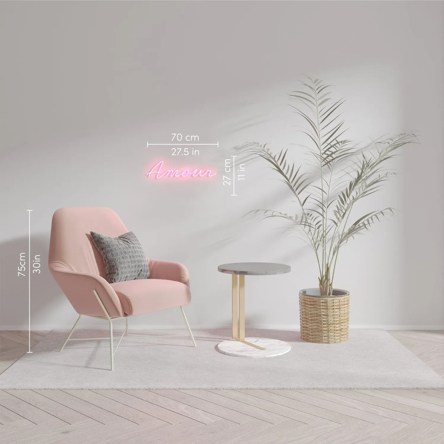 Amour Cursive - LED neon sign