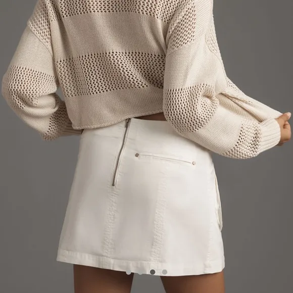 Anthropologie Hardware Utility Mini Skirt